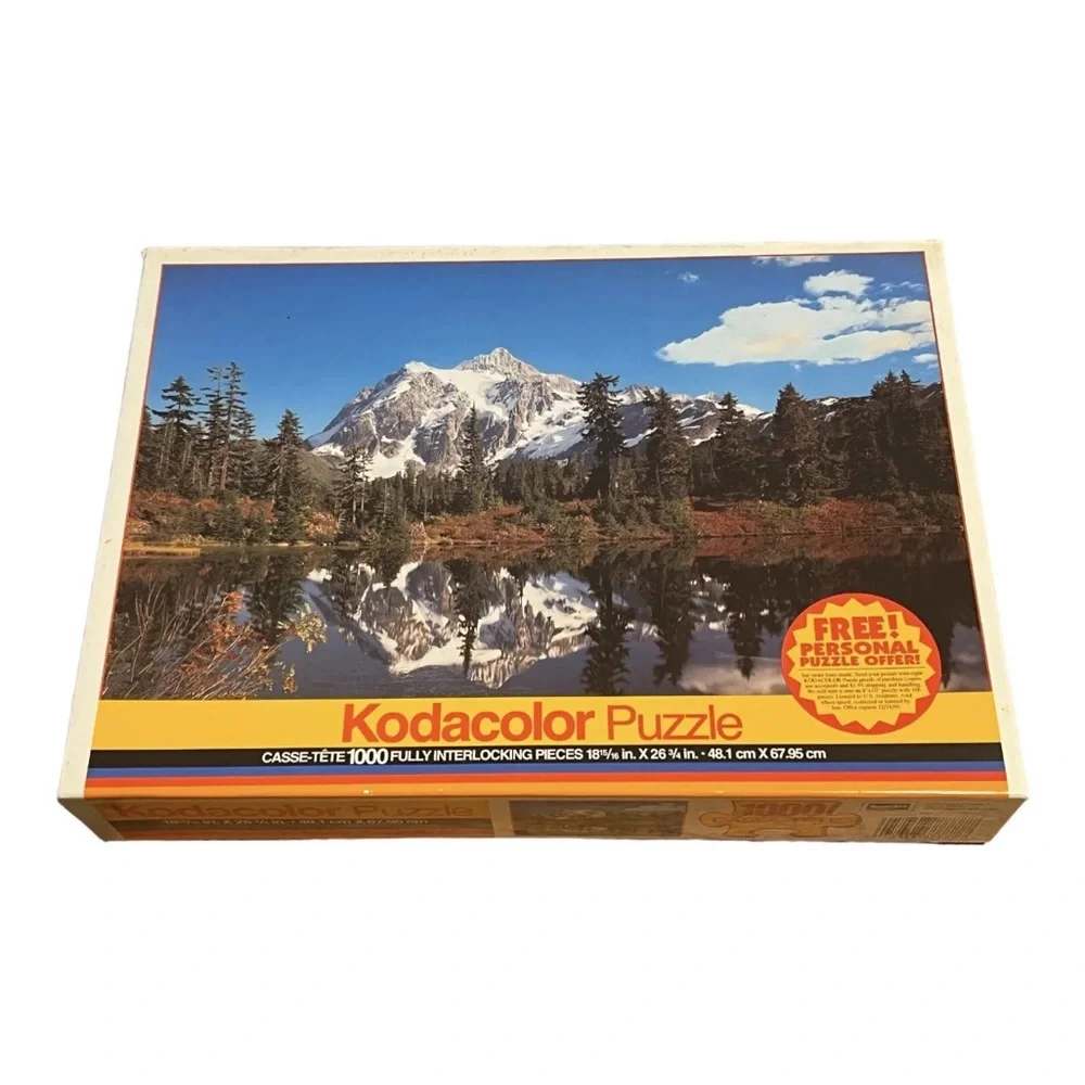 1995 BRAND NEW SEALED RoseArt Kodak  Kodacolor Puzzle Heather Lake WA 1000 Piece